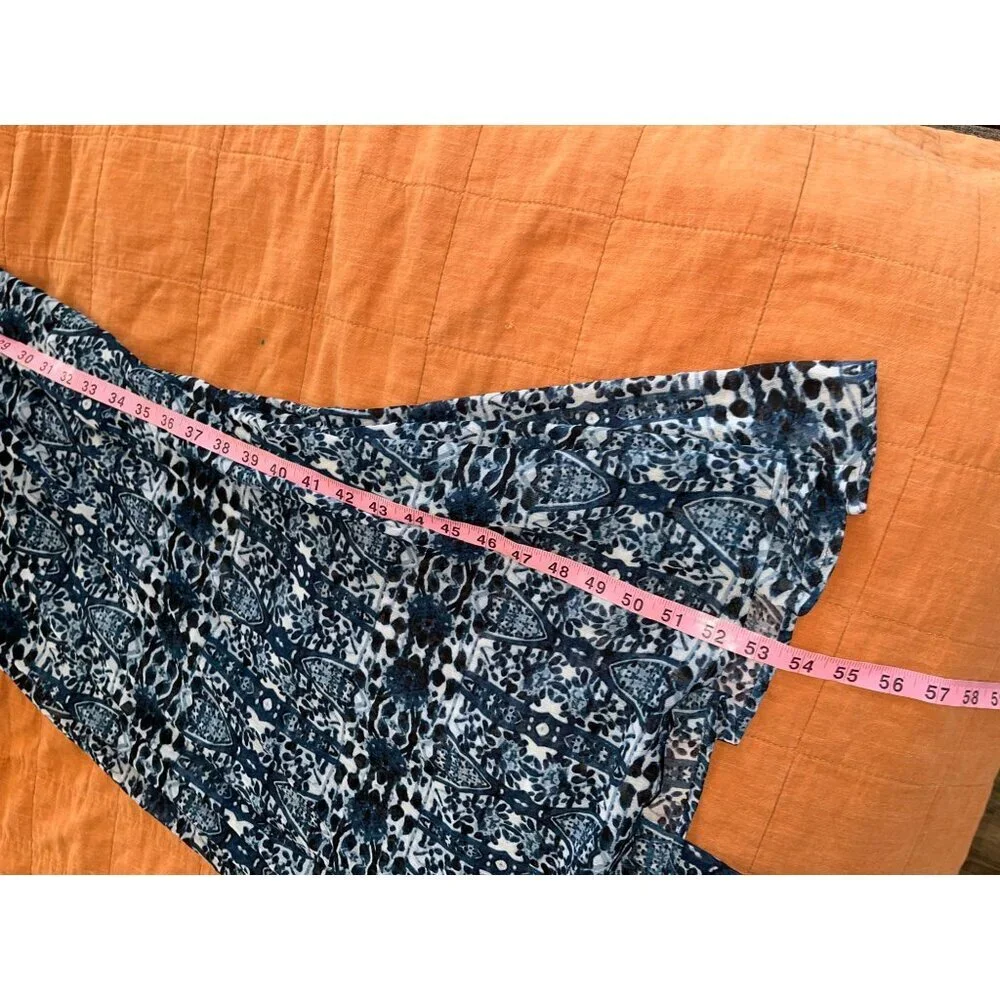 Abercrombie & Fitch Blue Printed Spaghetti Strap Maxi Dress XS